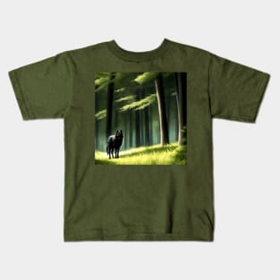 Wolf in the Forest Kids T-Shirt